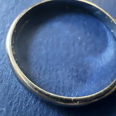 Antique Vintage Belais 18k White Gold Band 1 Gram Approx Ring Size 5.5