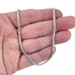 Vintage Italian Sterling Silver 925 Snake Link Chain Necklace 25″