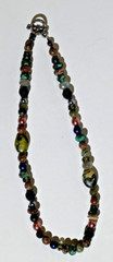 Lot (3) Green & Various Colors Stone Bead Necklaces
