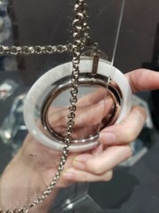 Necklace, c.1970s Sarah Coventry “Holiday Circles” interchangeable discs white
