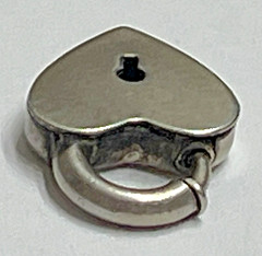 Sterling Silver Heart Locket Charm Pendant Puffy Signed Lampl Vintage Antique US