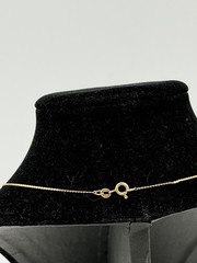14K Yellow GOLD 2.4g Necklace Double Flat Serpentine Chain 10k Gold Cross 18”