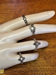 20 Unique delicate antique ring mountings sterling silver