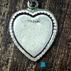 Sweetheart Jewelry DoubleSided Silver Vintage Necklace