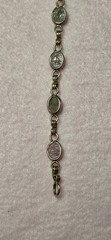 VTG 1/20 14K GOLD FILLED MULTI GEMSTONES CARVED BRACELET 7.5″ L