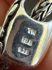 STERLING SILVER SLIDE CHARM IBB BJC Necklace WHEAT Mom Heart Dog 24’