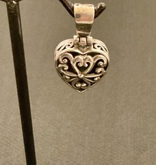 Vintage Sterling Silver 925 & Turquoise Heart Pendant