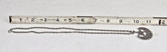 Silvertone Crescent Moon & Star Pendant Necklace Excellent Condition