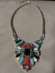 JOAN RIVERS CLASSICS COLLECTION Vintage Statement Mosaic Necklace in Box