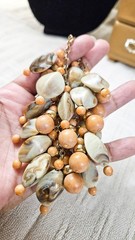 Napier Cha-cha Charm Bracelet 1940s 1950s Chunky Lucite Swirl Beads