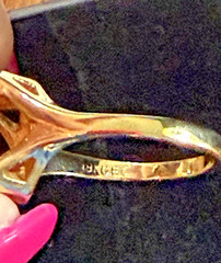 Vintage Topaz Ring Emerald Cut 18K Gold Plated Cocktail Ring About Size 8.5