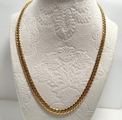 Wonderful 20″ Vint Genuine 18kgp Heavy Gold Plate Chain Link Necklace 5.7mm wide