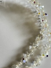 Vintage/Estate Aurora Borealis Crystal Double Stand Necklace