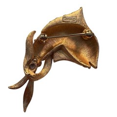 Vtg Crown Trifari Fish Seaweed Brooch Withe Enamel Gold Trifarium 1955-1969 SB