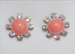 VINTAGE GORGEOUS 12MM CZ SEED FLOWER JACKETS FOR EARRINGS USE W ANY STUDS