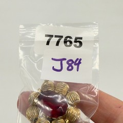 Vintage Coro Earrings Wired Petals Gold Tone Red Lucite Centers Clip On Signed