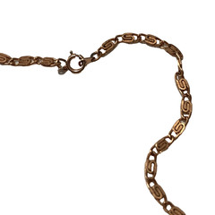 Vintage Bright Copper ‘S’ Snail Necklace Chain Link Dainty 17″