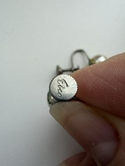 VTG EVCO Pearl Screw Back Earrings Silver Tone MCM Old Money Wedding 50s Retro