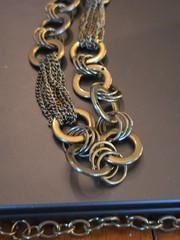 Bronze & Brass Toned Costume Jewelry Lot Bracelets Bib Choker Torque Necklace