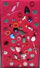 whole bunch jewelry charms pendants gemstones vtg lot crystal perfume bottle #2