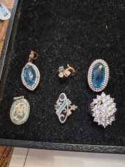 vintage sterling silver rings and pendant