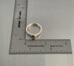 Vintage Ross Simons Dainty Citrine Solitaire Ring Vermeil 925 Silver Size 7