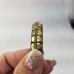 Vtg Mid Century Modern Bracelet Gold Tone Metal