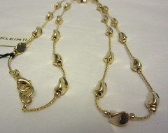 VTG Anne Klein II Gold Tone Necklace 24 IN long Unused w/ Tag