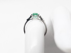 Vintage 1940s $4000 2.30ct Colombian Emerald VS G Diamond Platinum Ring 5g
