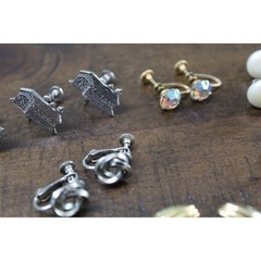 Vintage Clip On and Screw Back Earring Lot 14 Pairs Mixed Metals Rhinestone