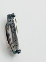 VTG AS IS Sterling Silver Marcasite Brooch Rose Quartz Deco Style Pin Ring lot