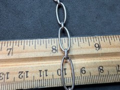 13.47g Vintage Sterling Silver 925 Oval Link Chain Necklace 18 in M