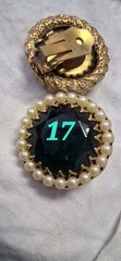 Vintage Costume Jewelry Mixed Lot 9pc Gold/Blue Necklace Brooch Earrings