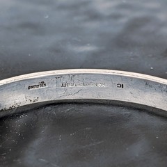 James Craig IC Sterling Silver 925 Handwrought Vintage Bangle Bracelet ✨