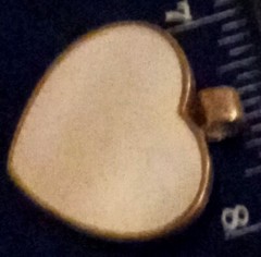 Heart Shaped Mother Of Pearl 925 Pendant No Chain Lots Of Markings Unique Beauty