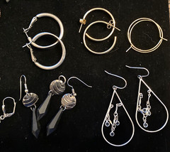Vintage 21 PC. Earring Job LOT! 7-Clip-ons, 13-Pierced, 1-Pendant!