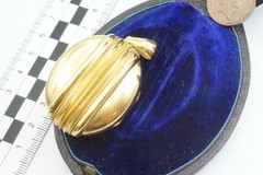ANTIQUE ENGLISH 15K GOLD LOCKET PENDANT – MINT & BOXED c1880