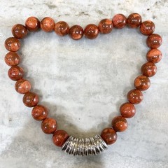 E & L Coral Necklace 17mm Sterling Silver 925 Red Sponge Electroform mag. 18”