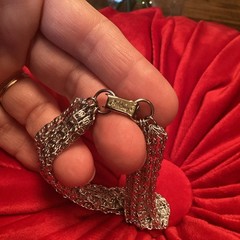 Vintage 70s CELEBRITY Silver Tone 12 Strand Bracelet