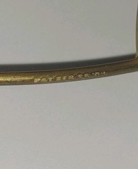 ANTIQUE VICTORIAN EDWARDIAN ART NOUVEAU GOLD FILLED HINGED BANGLE BRACELET 1908