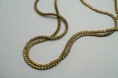 Vintage 24″ x 2mm 12k GF S Link Necklace JB41
