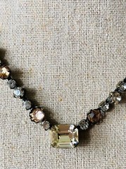 Sorrelli amber yellow tone crystal tennis Necklace