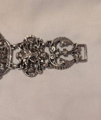 Vintage Gothic Gargoyle Lion Ornate Heavy Link Bracelet Victorian Revival