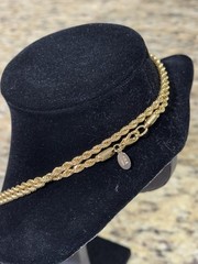 Vintage KJL Kenneth Lane Large Faux Elephant Tusk Horn Necklace Signed Chain