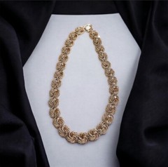 Vintage OT Turkey 925 Rose Gold Vermeil Chunky Chain Necklace 18.5″ 39.4g