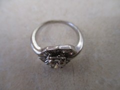 Victorian Diamond Ring, European Cut, .42 Ct Center,Bypass Mtng,WOWZA RING $1119