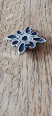 VINTAGE BALTIC AMBER STERLING SILVER BROOCH
