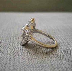 Vintage Art Deco 3.00 Ct Round Cut Diamond Antique Edwardian Engagement Ring