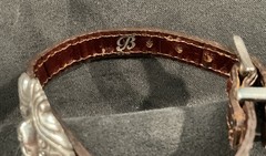 Vintage Brighton Leather Cherub silver-tone bracelet 1995