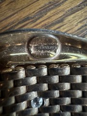 Vintage Rare Signed Kreisler Buckle Bracelet In Gold Tone